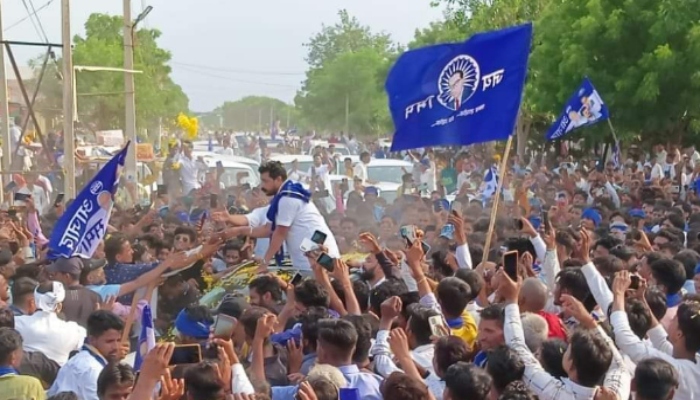 Bhim Army's demonstration in Raipur today