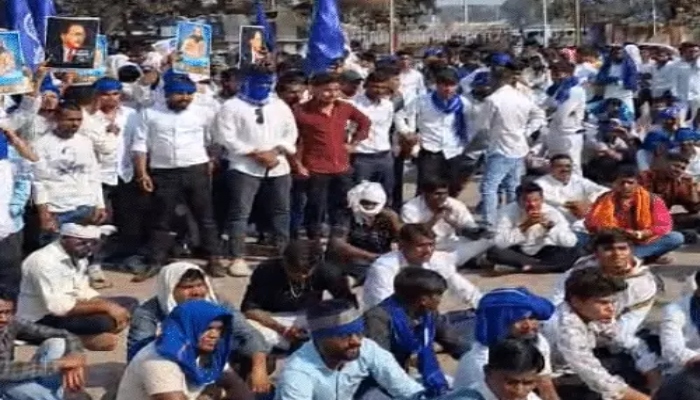 Demonstration by Bhim Army and Satnami Samaj