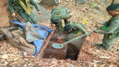 Naxalite bunkers found in the hills