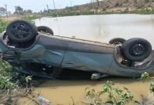 Naib Tehsildar's car overturned, passersby saved his life