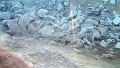Blasting in residential area for canal construction in Raigarh, villagers expressed displeasure