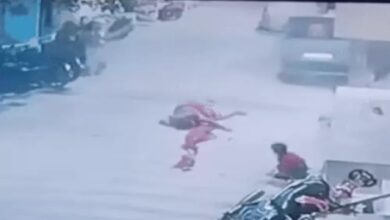 A speeding car ran over a woman and 4 children