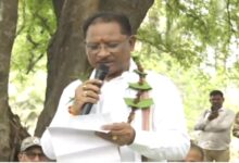 Good governance festival: CM Sai organized a meeting in village Muller, gave a gift of announcements; Villagers garlanded him with leaves