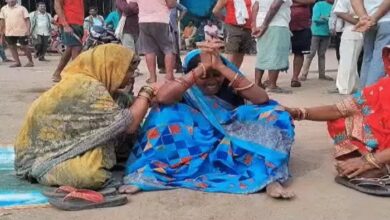 Bike collided with harvester, 3 youths died a painful death; one's head was separated from the body