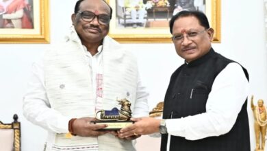 Union Minister of State Uikey made a courtesy call on CM Sai