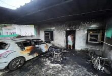 Government teacher set his neighbour's car and bike on fire, hatched a conspiracy due to personal enmity