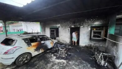 Government teacher set his neighbour's car and bike on fire, hatched a conspiracy due to personal enmity