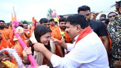 विधायक भावना बोहरा की कांवड़ यात्रा अंतिम चरण में, डोंगरिया में उपमुख्यमंत्री ने किया स्वागत