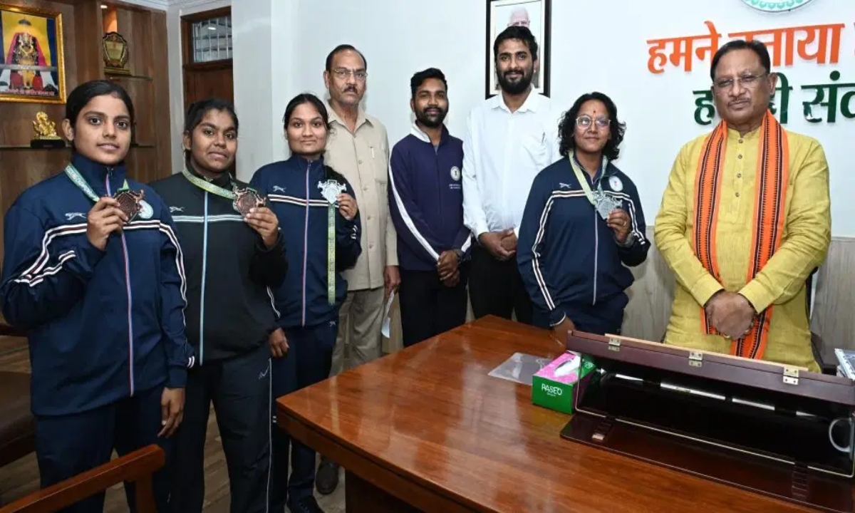 National kick boxing medal winners met the Chief Minister, CM Sai encouraged them