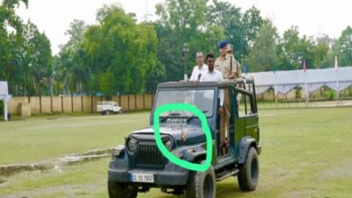 Administrative negligence in Korba, tricolour upside down on SP-Collector's vehicle