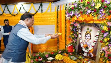 CM Sai celebrated Janmashtami with great joy at the Chief Minister's residence with little Bal Gopal