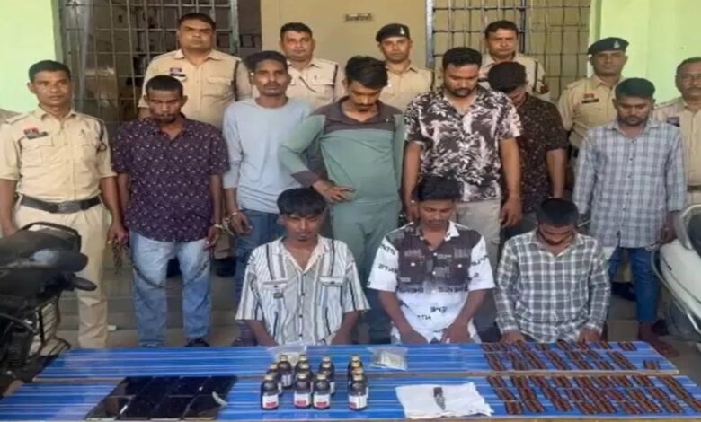 Major action against drug trade in Mahasamund, 9 accused arrested, huge amount of drugs seized