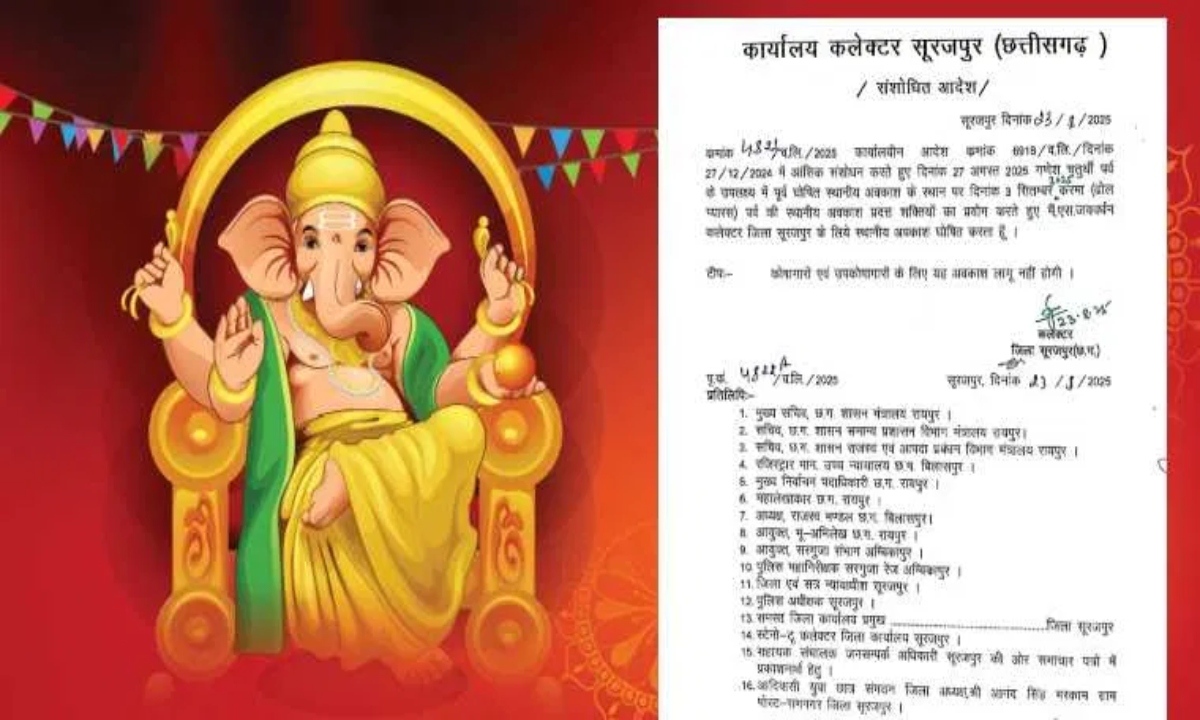 Ganesh Chaturthi holiday cancelled, Karma declared local holiday