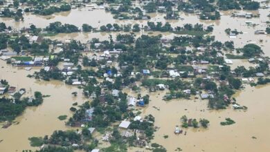 Maharashtra floods, Bengal rains, Kolkata waterlogging, Marathwada, Latur, Beed, Dharashiv, Nanded, NDRF, SDRF, Devendra Fadnavis, compensation to farmers, record rainfall, flight cancellations, train cancellations, heavy rain alert, Chhattisgarh, Bihar, Kharif crops,