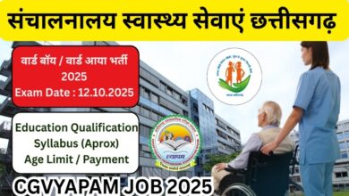 Recruitment of ward boy and ward aaya in health department, exam will be held on 12 October