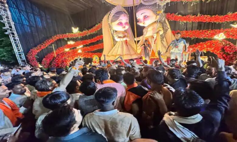 विवाद के 24 घंटे बाद खुली रायपुर की गणेश प्रतिमा, श्रद्धालुओं की उमड़ी भीड़; चौकसी के लिए फोर्स तैनात