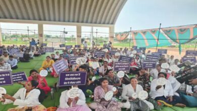 NHM कर्मचारियों की हड़ताल का 21वां दिन: 'रोटी-सम्मान-न्याय-गारंटी' थीम पर प्रदेशभर में प्रदर्शन