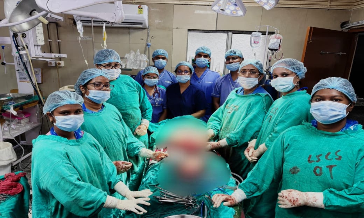 Ambedkar Hospital successfully operated on a rare secondary abdominal pregnancy