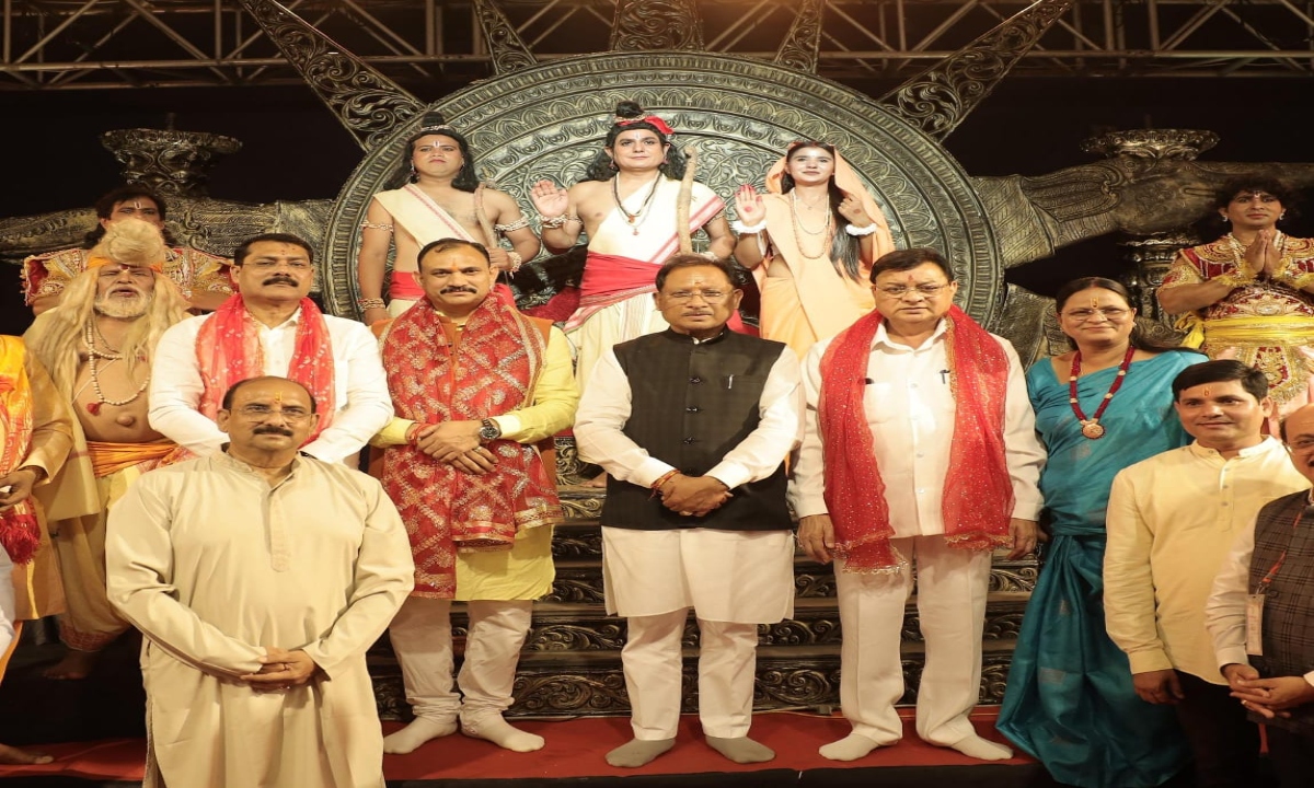 Chief Minister Vishnu Dev Sai participated in the Shri Ram Katha Mahotsav in Korba.
