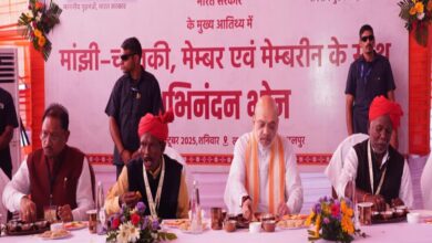 अमित शाह बस्तर दशहरा में शामिल, मांझी-चालकी के साथ अभिनंदन भोज में हुए सहभागी