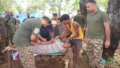 CRPF personnel provide life-saving aid to a snakebite victim