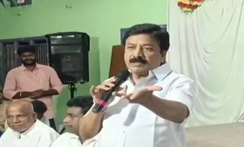 Controversy erupts over AIADMK MP CV Shanmugam's controversial remarks, with DMK strongly condemning it.