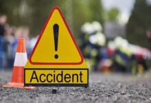 Three youths were seriously injured in a tragic road accident while returning after buying firecrackers on Diwali.