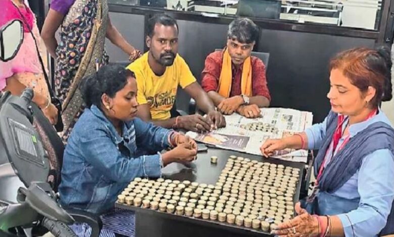 Farmer saves years to buy scooter, pays with 40,000 coins