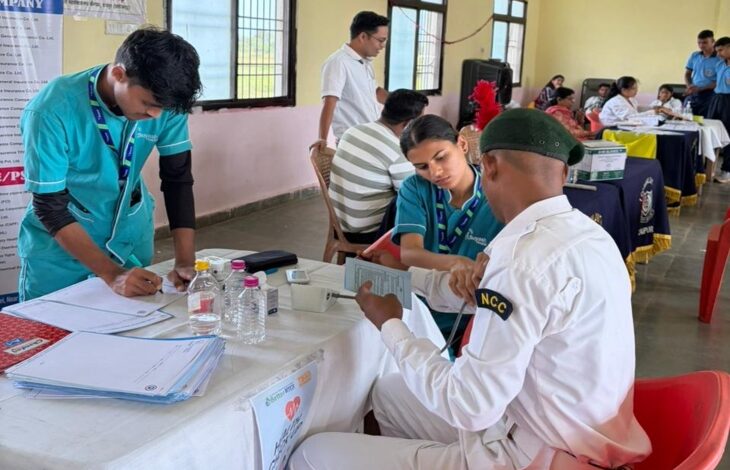 200 से अधिक कैडेट्स की सिकल सेल-दिल के जांच की एक्सपर्ट ने