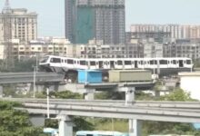 Monorail train derails in Mumbai, 3 workers injured; major accident during trial run