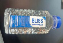'Bliss Blue' bottled water being sold without manufacturing and expiry dates: Supplied to government offices, raising questions about the Food Safety Department.