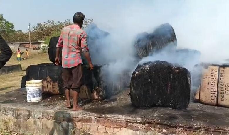 Fire in gunny bags during paddy procurement, sacks worth lakhs destroyed in two districts; arrangements under scrutiny