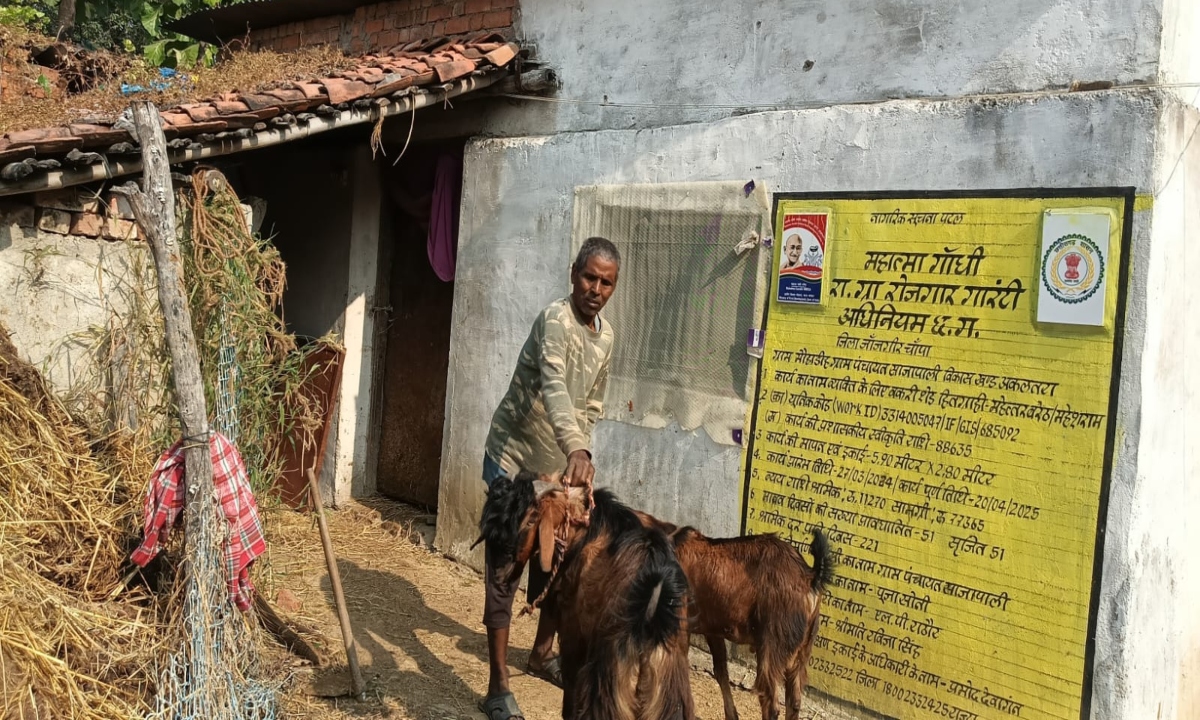 Construction of goat shed gives Mahettar Lal a new boost in his livelihood