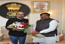 School Education Minister Gajendra Yadav calls on Governor Ramen Deka