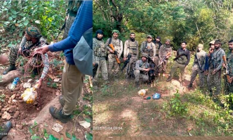 Naxalite plot foiled: Security forces recovered three IEDs and destroyed them on the spot.
