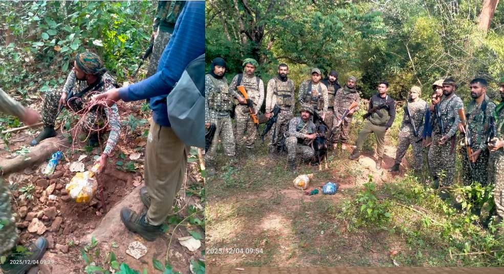 Naxalite plot foiled: Security forces recovered three IEDs and destroyed them on the spot.