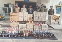 Millions of rupees worth of illegally manufactured liquor from Madhya Pradesh seized, two smugglers arrested.