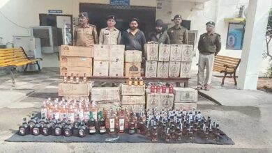 Millions of rupees worth of illegally manufactured liquor from Madhya Pradesh seized, two smugglers arrested.