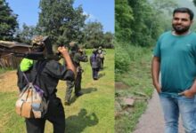 Naxalites took a road construction contractor hostage, security forces intensified action