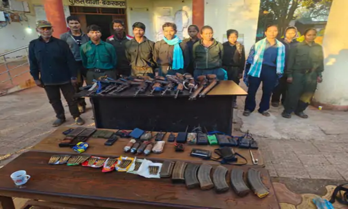 In North Bastar, CCM member Ramdher surrendered along with 11 of his associates.