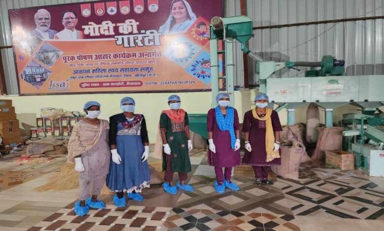 New employment opportunities from Akanksha Women's Self-Help Group's nutritional food unit.