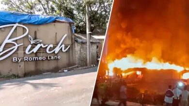 Following the Goa nightclub fire, authorities take action; the landowner is being questioned extensively; licenses of several cafes revoked.