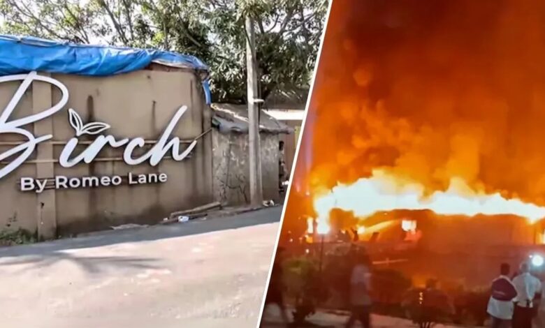 Following the Goa nightclub fire, authorities take action; the landowner is being questioned extensively; licenses of several cafes revoked.