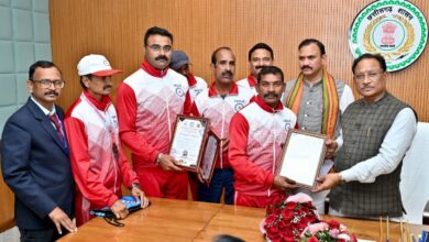 Participants from the Master Athletics Federation of India paid a courtesy visit to CM Sai.