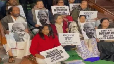 VB-G RAM G bill passed, TMC MPs staged an all-night protest outside Parliament.