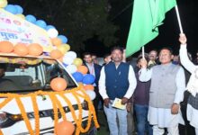CM Sai flagged off the "Child Marriage Free Jashpur" campaign vehicle, appealing to people to report incidents on 1098.