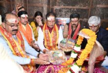 CM Sai and Minister Gajendra Singh offered prayers at Bhoramdev temple.