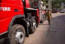 A fire broke out in a DMRC staff quarters building in the capital, killing a husband, wife, and their daughter.