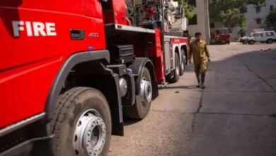 A fire broke out in a DMRC staff quarters building in the capital, killing a husband, wife, and their daughter.