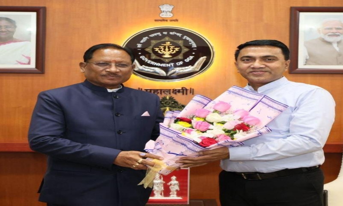 During his visit to Goa, Chief Minister Vishnudeo Sai had a courtesy meeting with Goa CM Pramod Sawant.